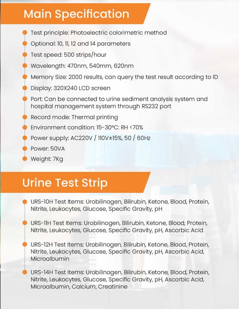 Urine Analyzer Model: U-5 – Ge-Biomed